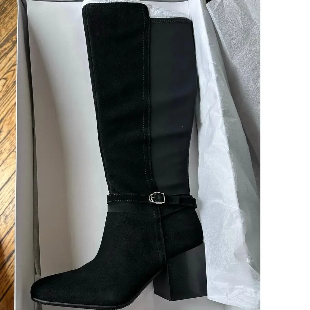 Blonde waterproof knee boots 8